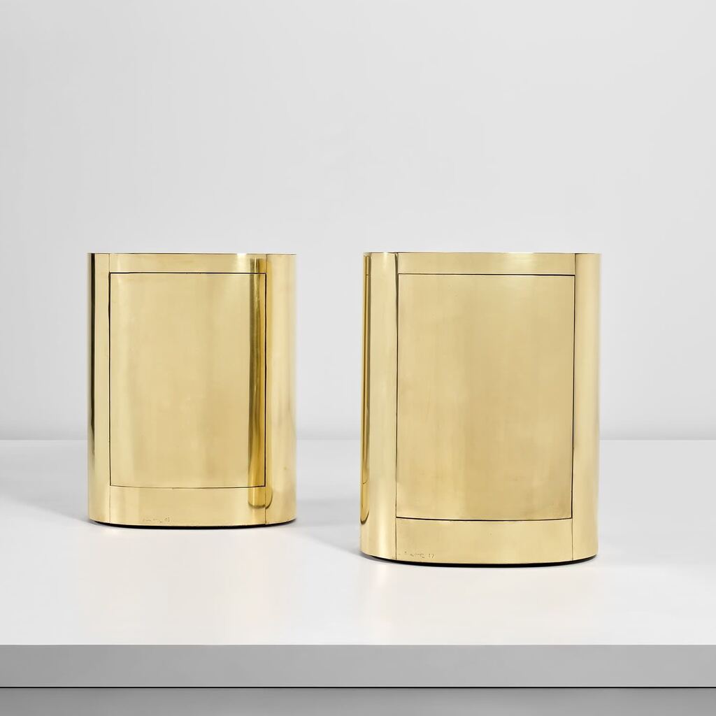 Pair of 'Bar Ovale' cabinets, from the 'Menhir' series