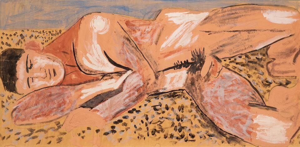 Jeune homme couché