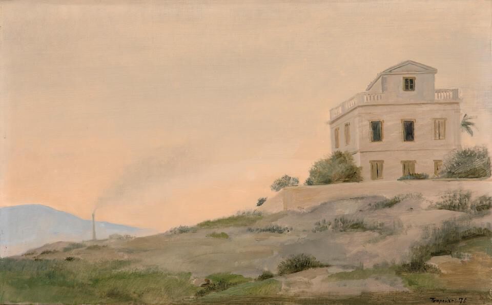 Paysage avec la maison de l'artiste