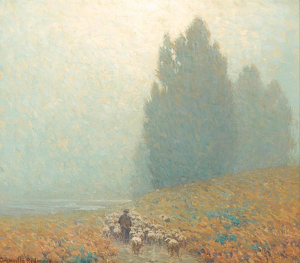 Shepherd on a path