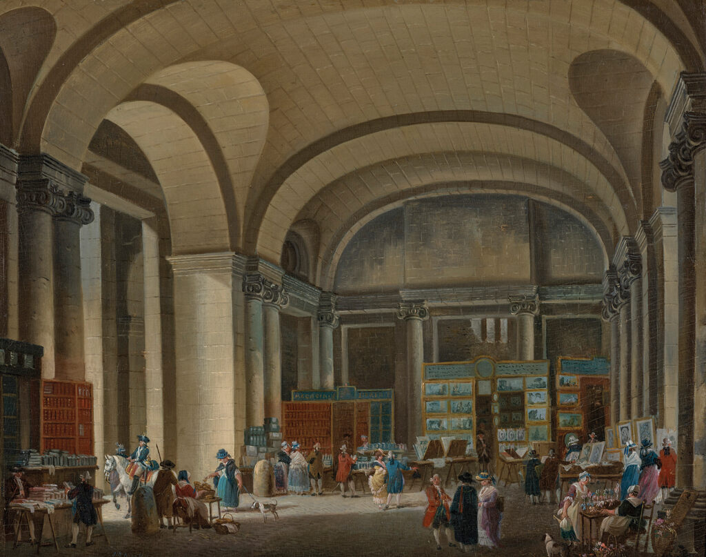 Les vendeurs d'estampes au Louvre