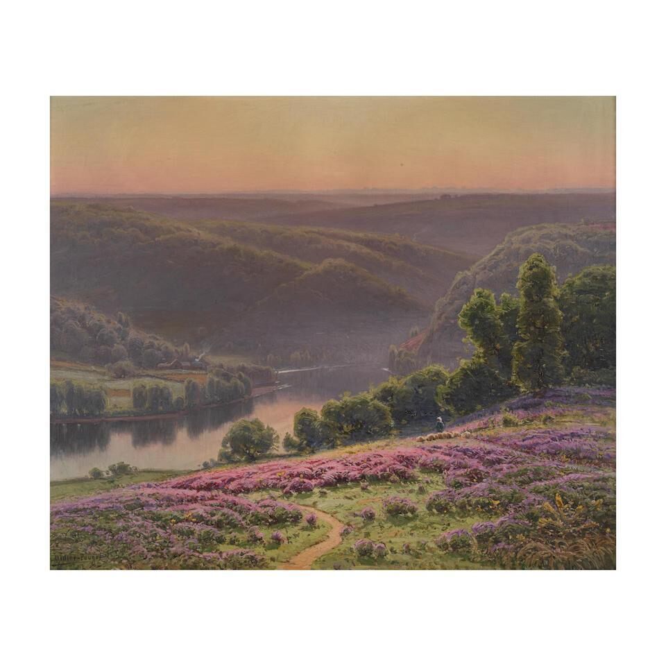 Vallée aux bruyères en fleurs