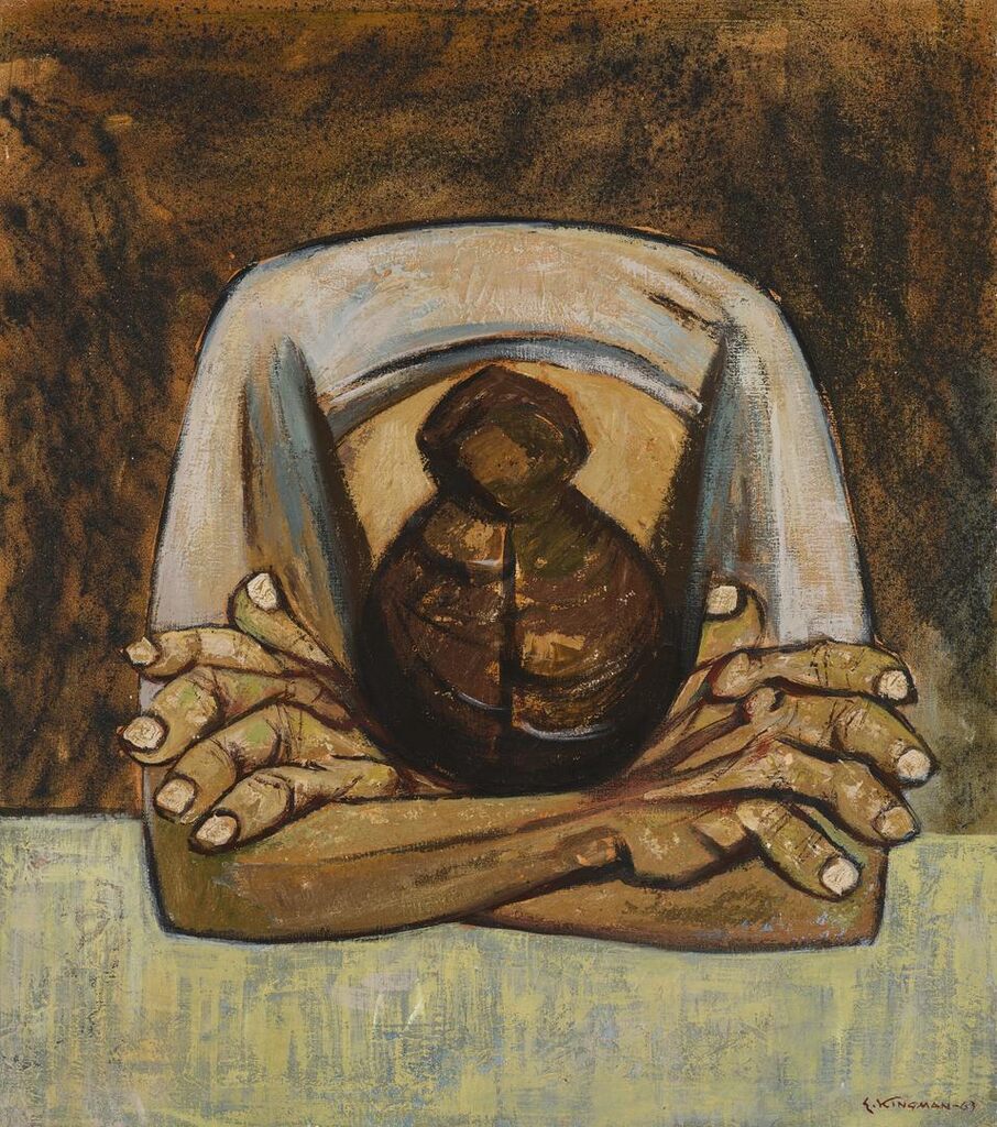 Woman with Head on Table