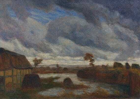 Dunkle Moorlandschaft
