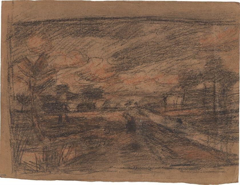 Moorlands with farm building