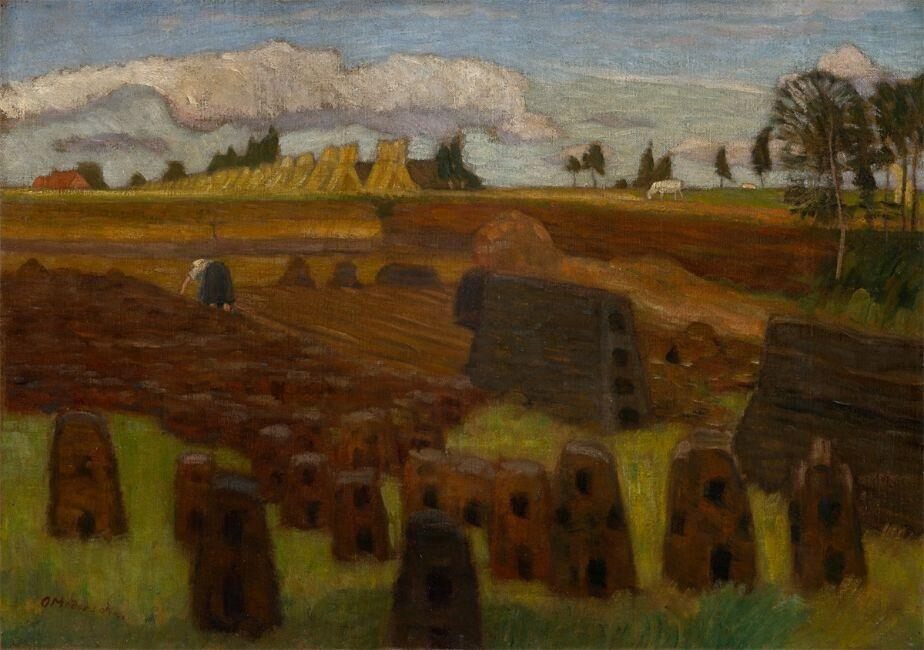 Moor landscape with turfstack near Bergedorf
