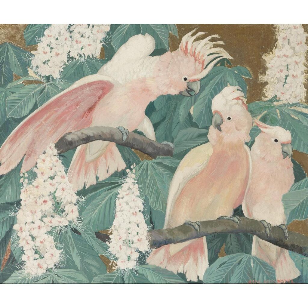 Three Leadbeater's Cockatoos