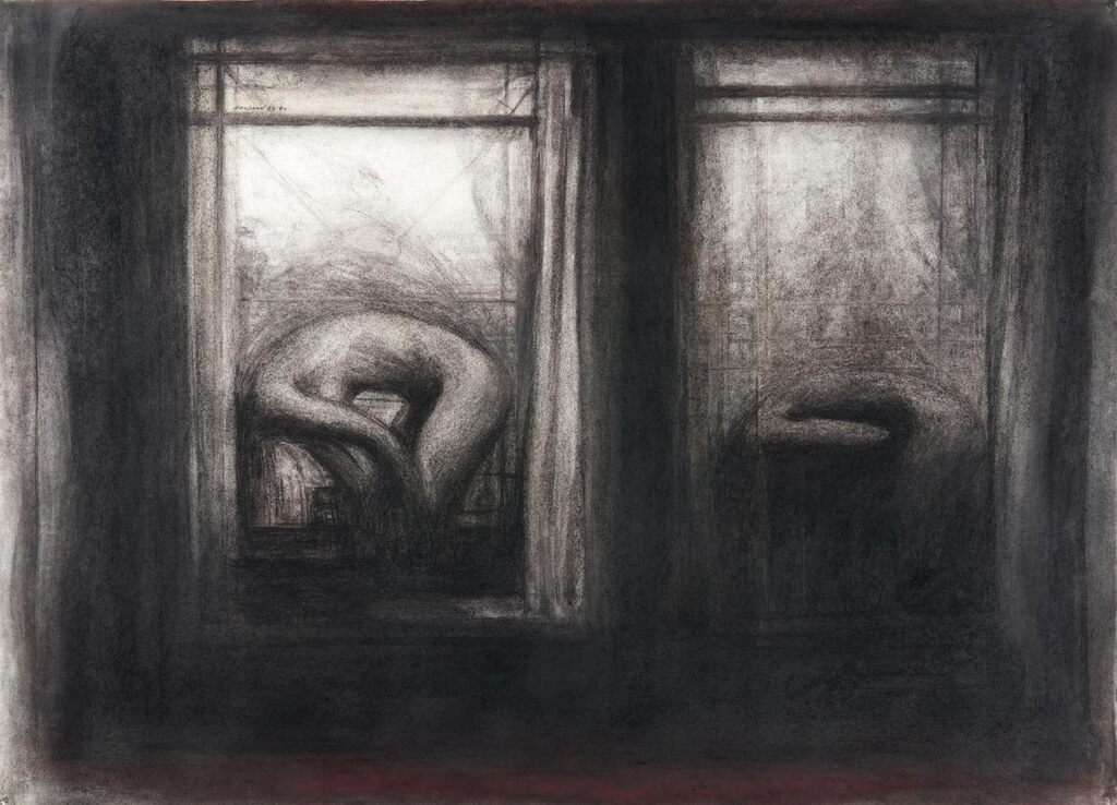 Women in Shower (Two Views)