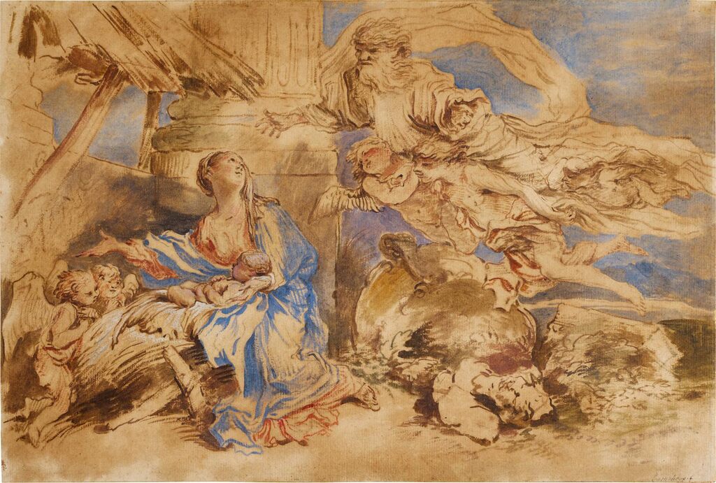 The Nativity with God the Father and Angels