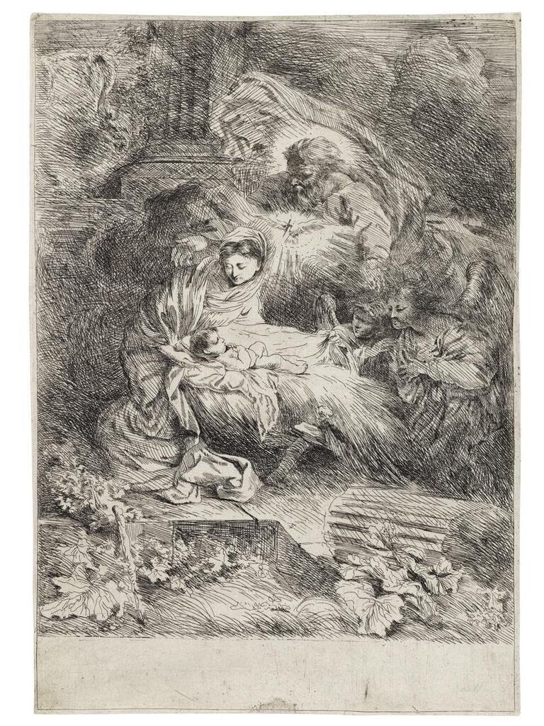 Nativity with God the Father and Angels