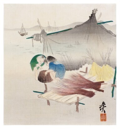 Two woodblock prints