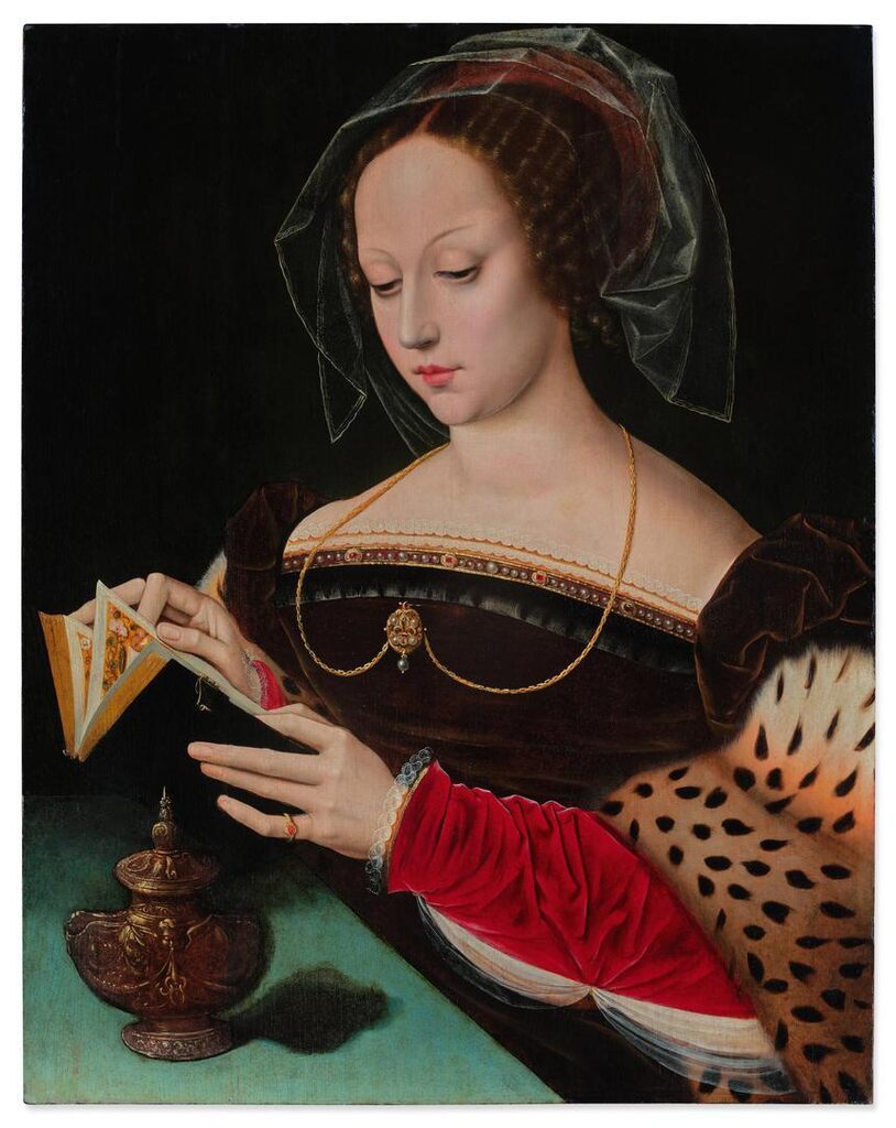 Saint Mary Magdalene Reading an Illuminated Manuscript
