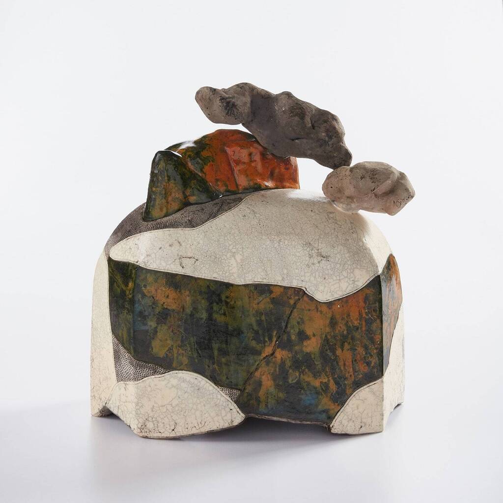 "Calico Canyon Overlook" lidded vessel