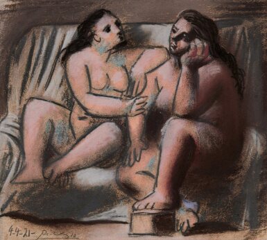 Deux femmes nues assises