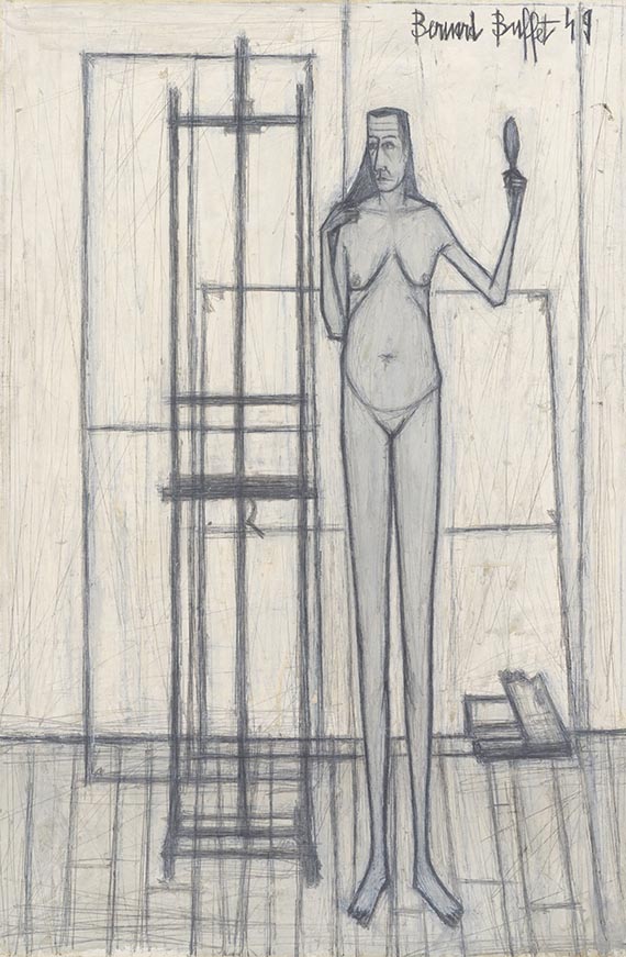 Bernard Buffet, Modèle dans l’atelier