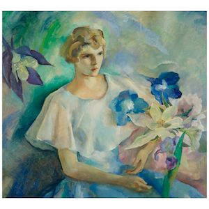 Mary Peck 38 1/8 x 42 1/4 in. (96.8 x 107.3 cm.) (Painted in 1929.)