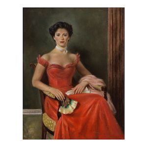 Miss Gloria Stroock 46 x 36 in. (116.8 x 91.4 cm.) (Painted circa 1951.)