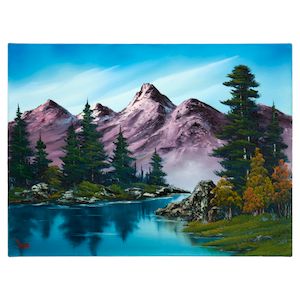 Purple Mountain Range 18 x 24 in. (45.7 x 61 cm.) (Painted in 1993.)
