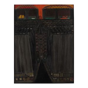 Wall Street 29 1/4 x 22 in. (74.3 x 55.9 cm.) (Painted in 1946.)