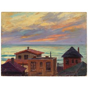 Seaside Sunsets (a group of two) each 9 x 12 in.