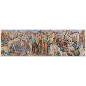 Memories of the Southwest (Mural) 36 x 112 in. (Painted in 1933.)