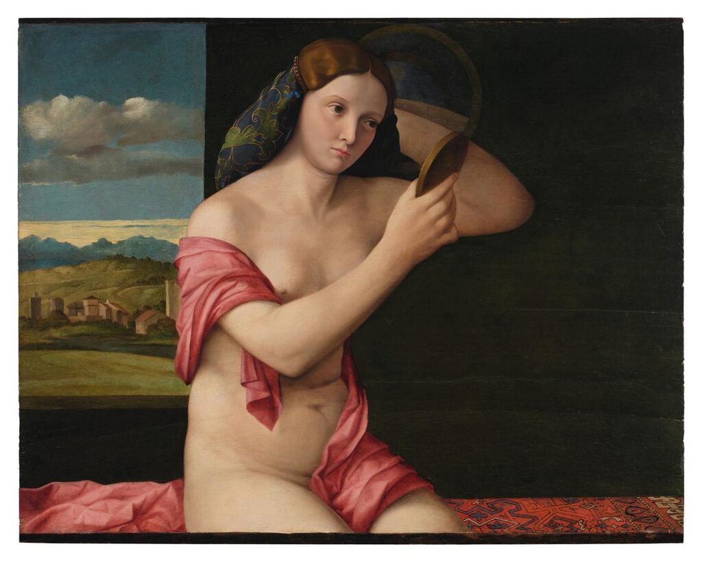Woman at her Toilette Holding a Mirror