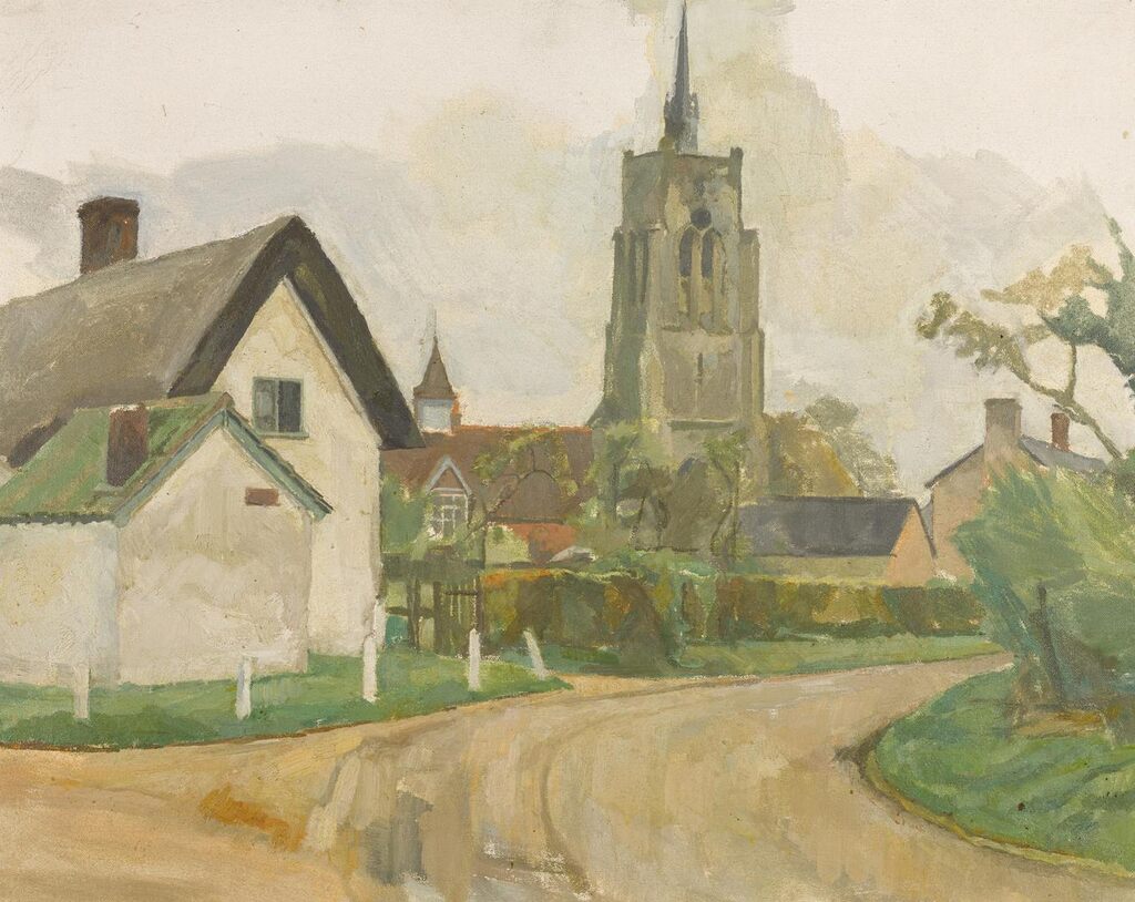 Ashwell Church from Rolly’s Lane, Ashwell