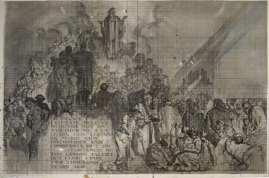 'Man's Ultimate Destiny,' Working Photomontage for the Rockefeller Center Mural