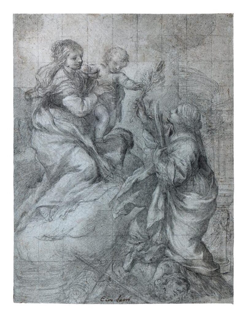 The Virgin and Child Appearing to Saint Martina