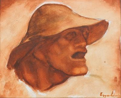 Kopf des ersten Bauern aus dem Gemälde “Totentanz” / Head of the first farmer from the painting “Totentanz”