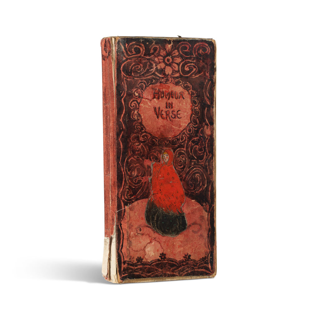 Humour in Verse: a clothbound album of 130 numbered pages of verse, with decorated borders and approximately 220 illustrations, some directly on the album pages, and others laid down onto the album pages