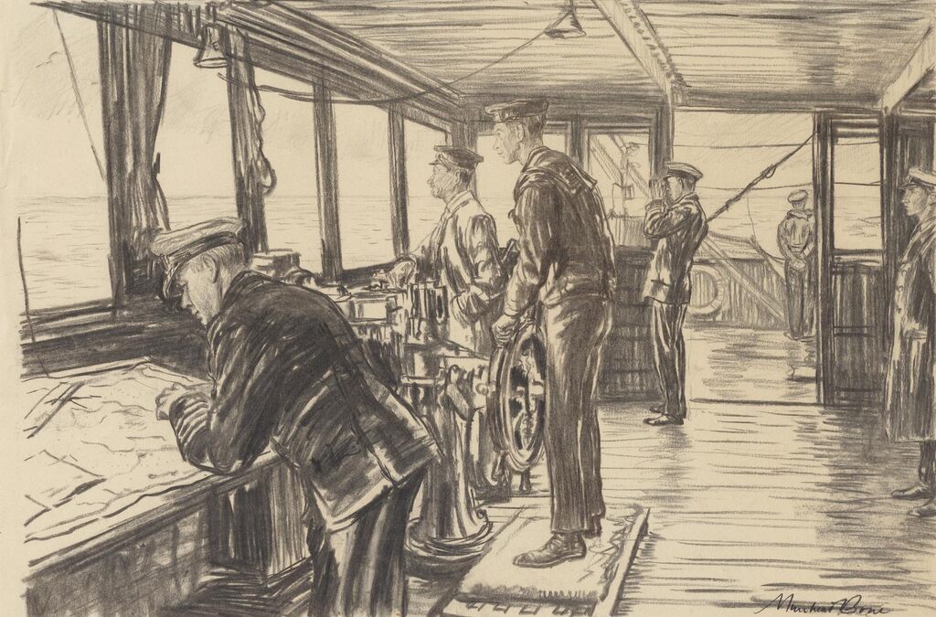 'The Bridge of a Merchant Ship at Sea'