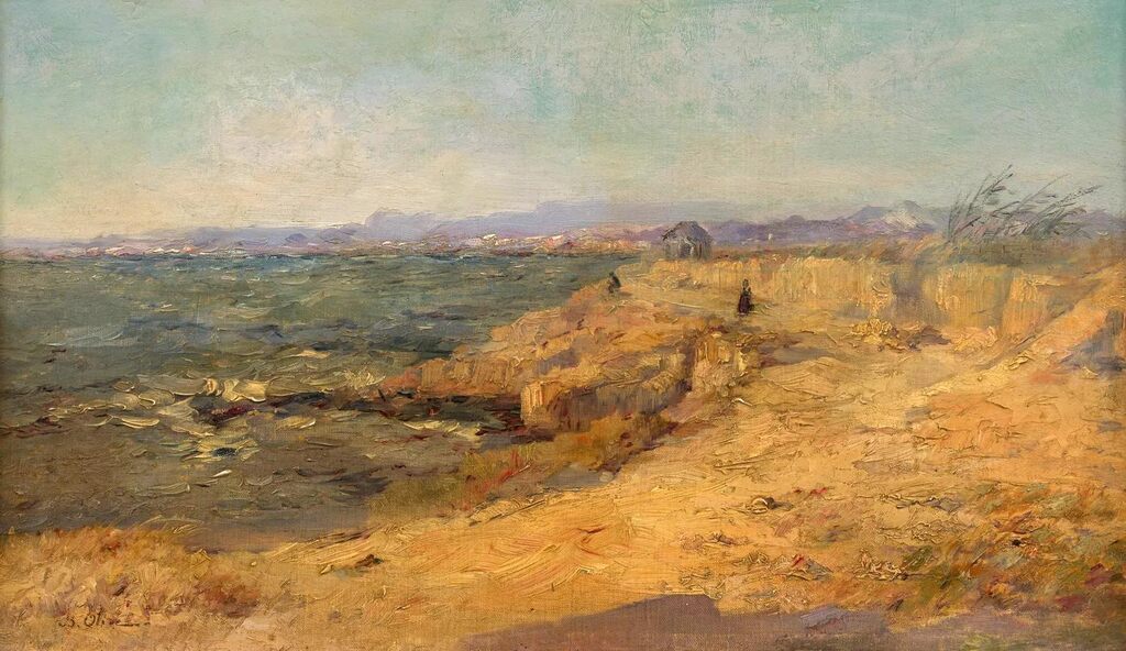 Walkers on a coastal path