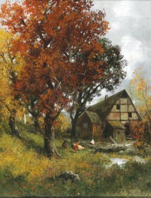 A Mill in an Autumnal Forest