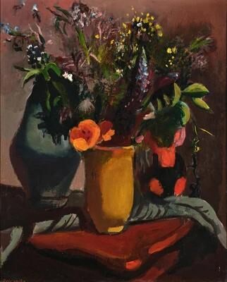 Large still life with flowers