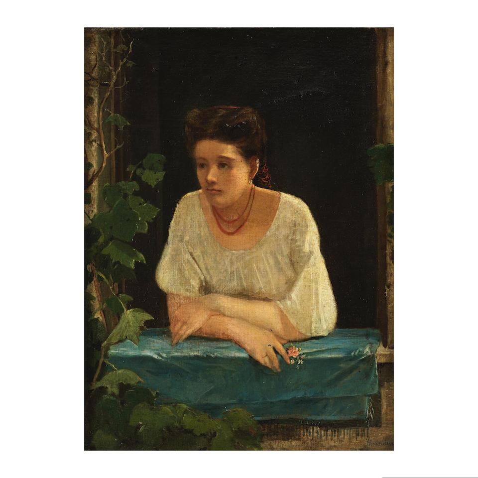 Portrait de femme à la fenêtre