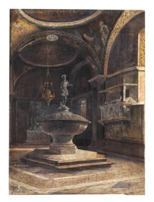 Venice the Baptistery in St. Mark's Basilica