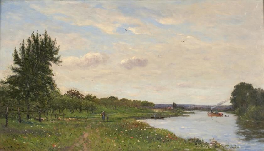 Countryside landscape at the river