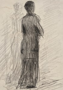 Femme s'éloignant