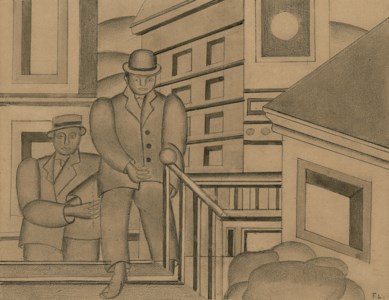 Esquisse pour "Paysage animé" (recto) ; Esquisse pour "Personnages" (verso)