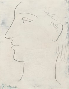 Tête de femme de profil
