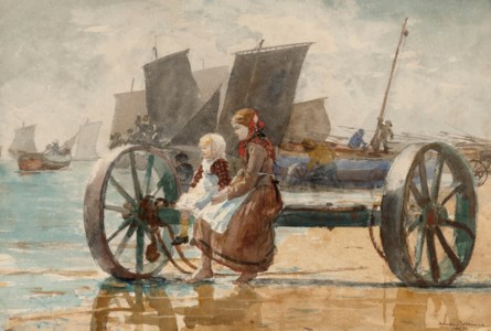 Winslow Homer, On the Beach, Cullercoats