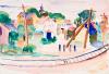 Untitled, (Village and Railroad Tracks).