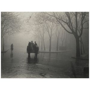 André Kertész (1894-1985); Hazy Day ('Mikszáth Kálmán tér, Budapest');