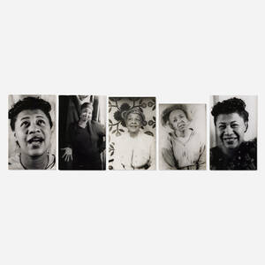 Group of five postcards