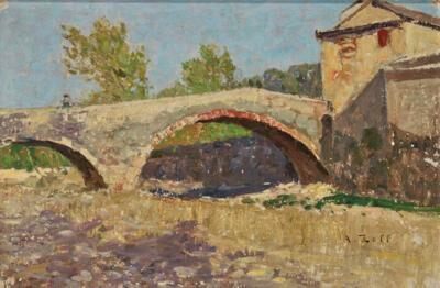 A Village Road with a Bridge