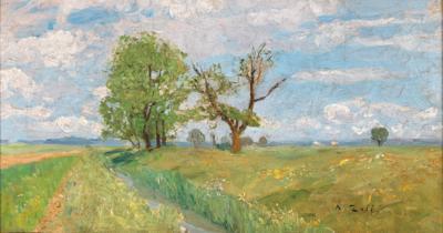 A Springtime Landscape with Creek