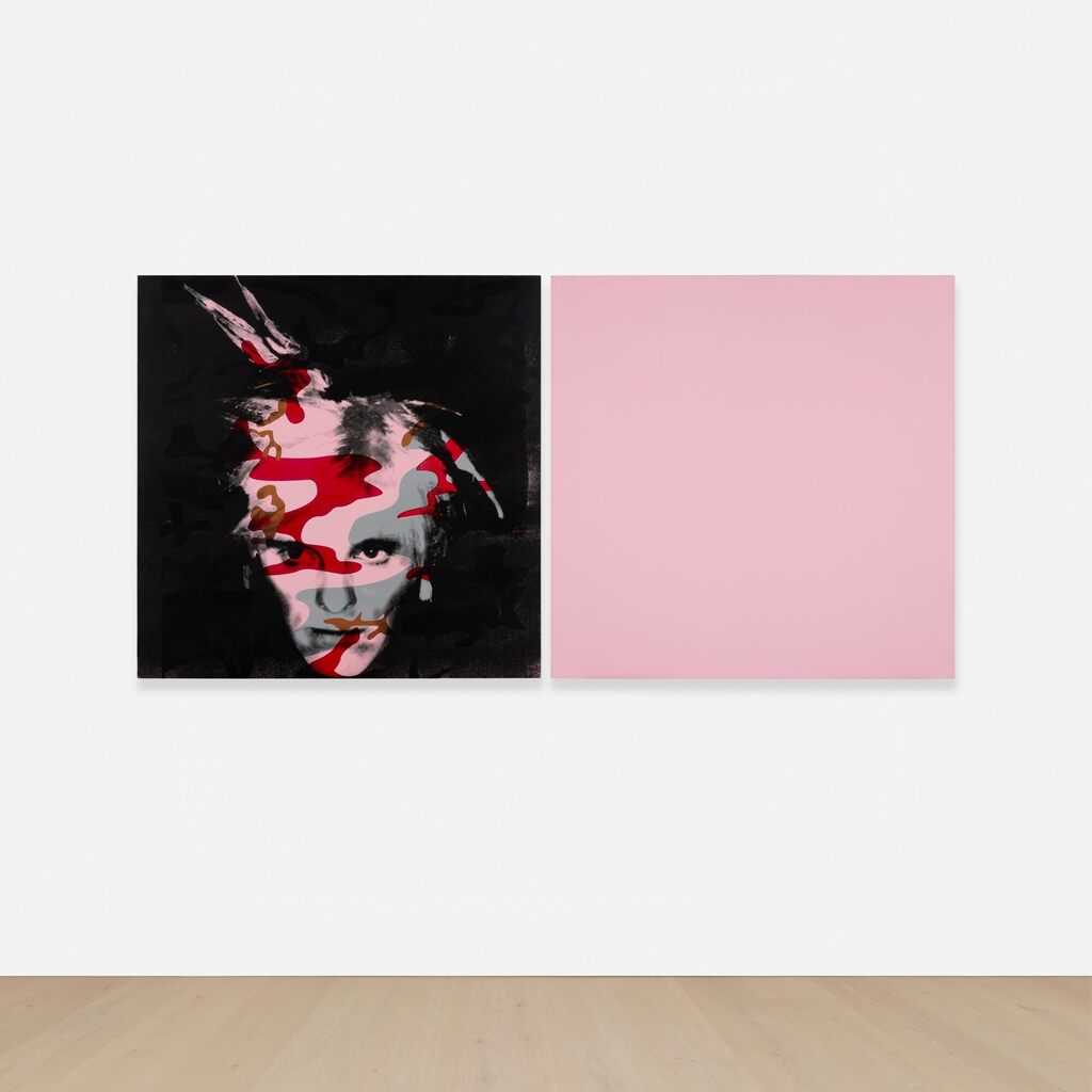 Camouflage Fright Wig Red and Pink