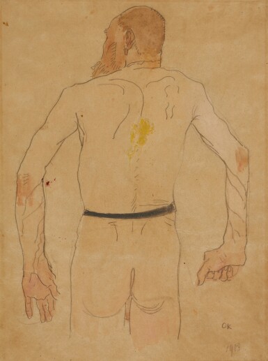 Rückenakt eines alten Mannes (Back View of an Old Man)