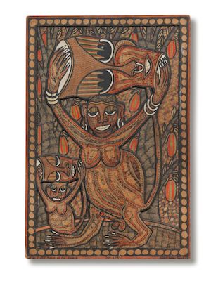 Twins Seven-Seven (Nigerian, 1944-2011) The Music Maker of the Forest (unframed)